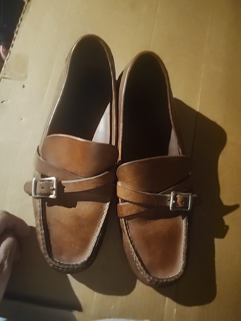 Vtg Polo ralph lauren full grain 90s stirrup buckle hard sole not driving